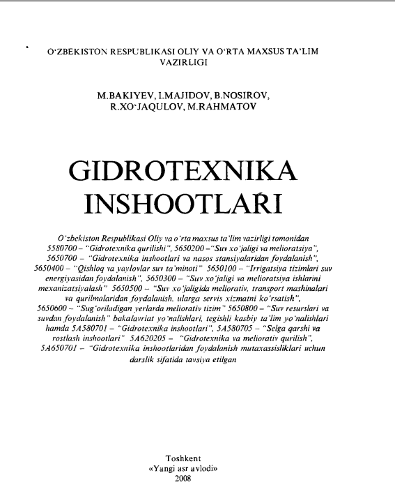 Gidrotexnika inshootlari
