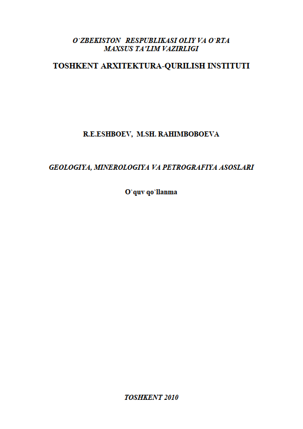Geologiya, mineralogiya va petrografiya asoslari