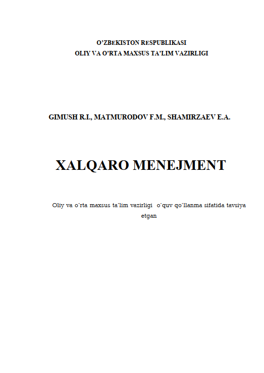 Xalqaro mеnеjmеnt