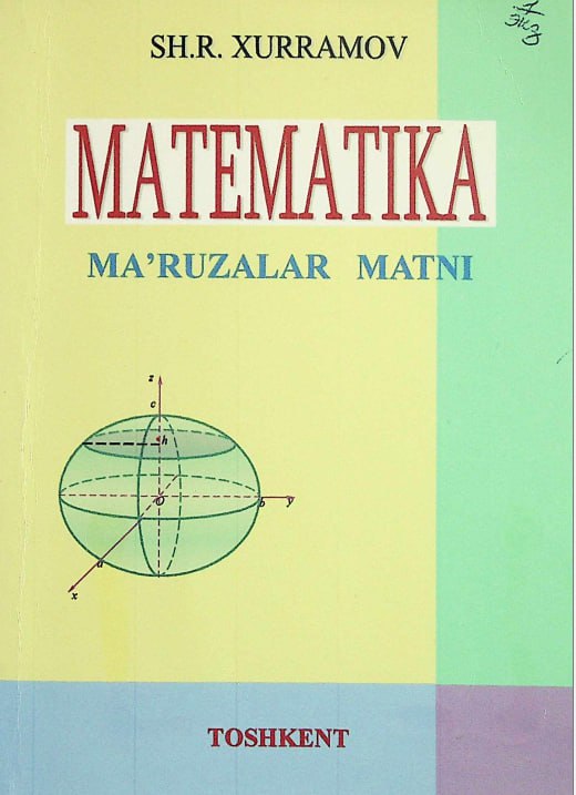 Matematika. Ma'ruzalar matni (3-qism)