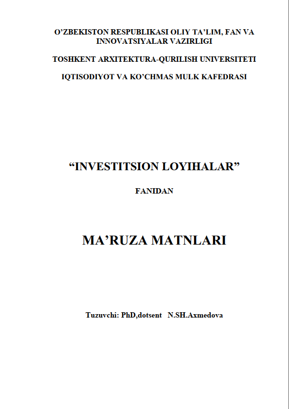 Investitsion loyihalar