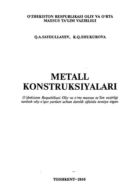 Metall konstruksiyalar